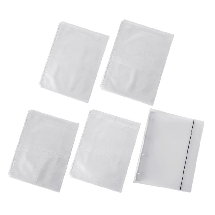 4 Rings Binder Letter Size Binder Folder Expanding Document Organizers Clear PVC Binder Pocket with Pre-Punched Holes