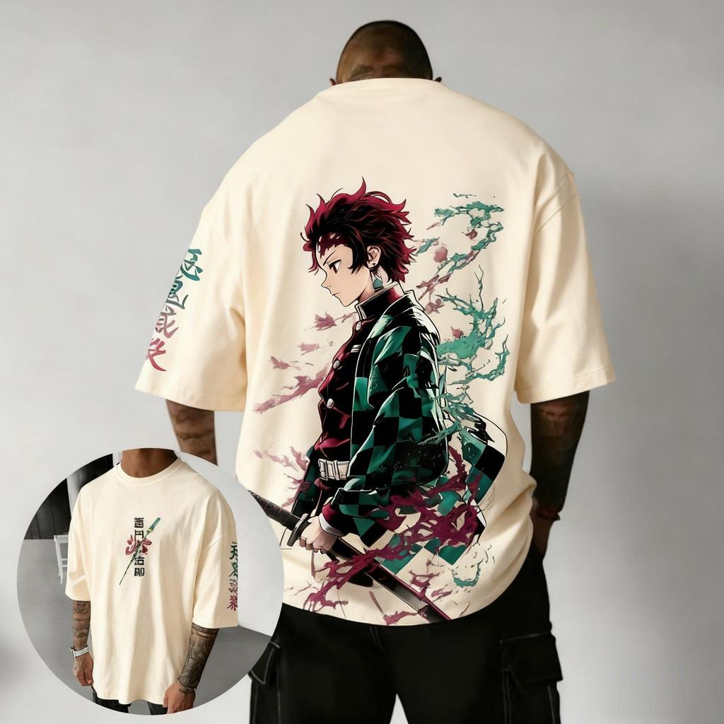 Demon Slayer Blade Charcoal Jiro Pattern Tshirt for Mens Harajuku Style Manga Enthusiasts Y2K Unisex Tshirt