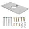 Aluminum Alloy Router Table Insert Plate with 4 Rings Screws For Woodworking Benches