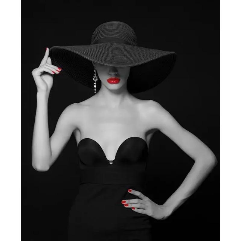 Black White Pictures For Living Room Elegant Red Lips Woman Poster And Print Modern Wall Art Canvas Painting Home Decor