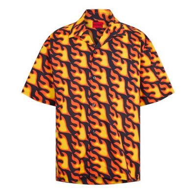 Hugo Mens Fire Oxford Collared Shirt