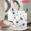 Collapsible Laundry Basket Large Round Waterproof Fabric Hamper Dirty Clothes Storage Bin Toy Organizer with Handles
