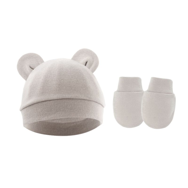 Conjunto de Chapéu e Luvas para Bebê Menina Algodão Gorro para Recém-nascidos Acessórios para Meninas Touca para Bebê Touca para Crianças Pequenas e Bebês Presente para Recém-nascidos