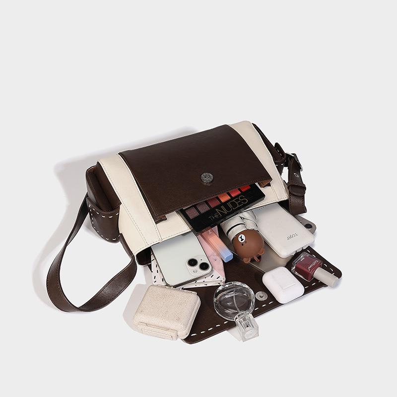 Trendy Fashion Messenger Bag 2025 New Retro Niche Design Underarm Bag High-end Feel Single Shoulder Crossbody Bag