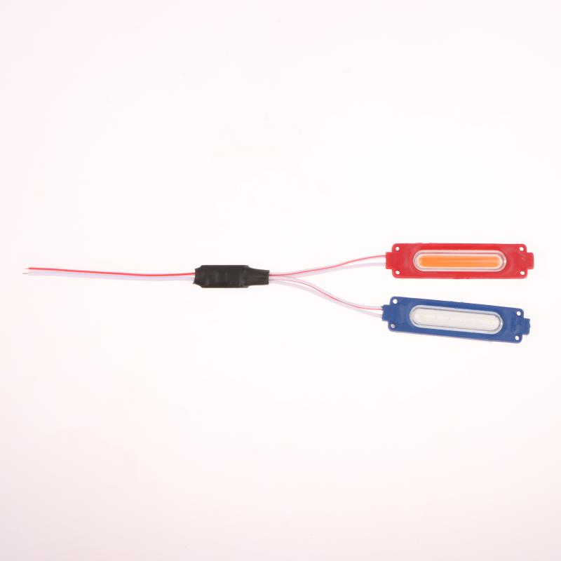 1 Piece 1 To 2 Vehicle Warning Flash Lamp 12V Cob Red Blue Strobe Lights For Car Moto Bike Grille Decor Atmosphere Lighting