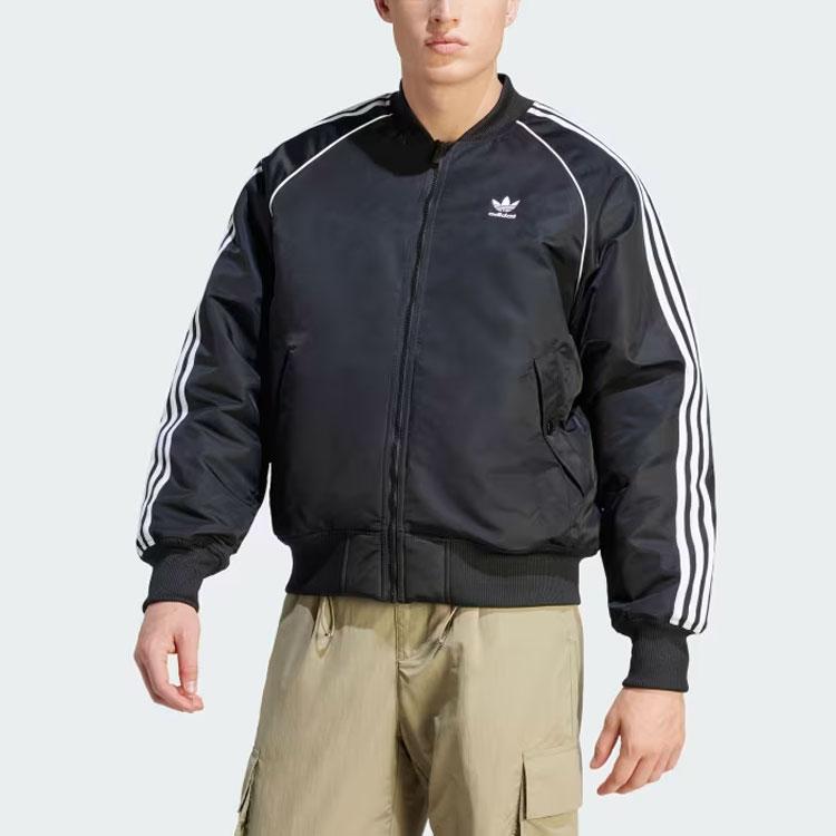 Adidas Premium Collegiate Jacket With Three-Stripe Color Block Men Jacket Black IL2573