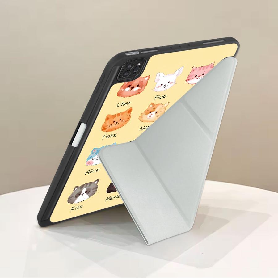 Tablet Case For iPad Pro 2025 Pro 11th 10th 9th 8th 7th 12.9inch Air 4 5 M3 M2 1 2 M4 11inch Mini 6 7 Holder Cover Many Cats