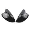 2x Horn Look Bright Black Rearview Side Mirror cover Caps for Volkswagen VW Golf 8 MK8 VIII 8R R GTI GTE GTD 20-25