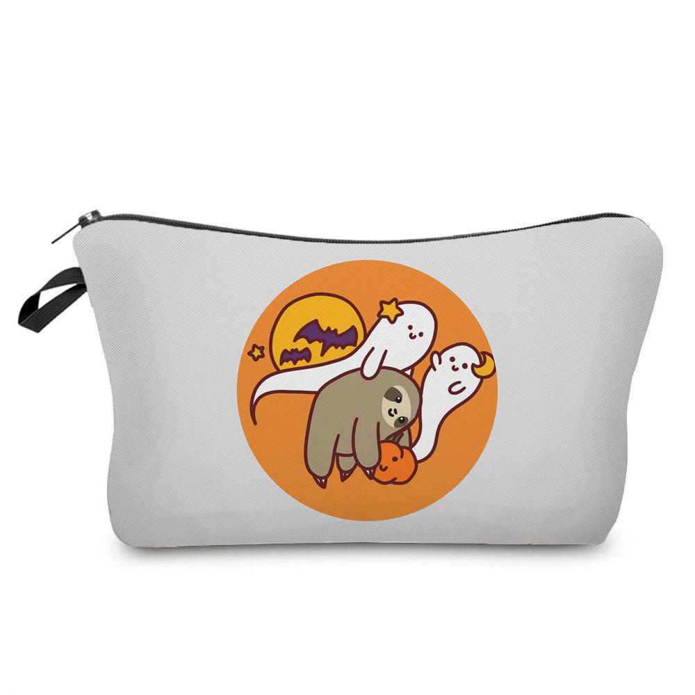 Women Sloth Print Cosmetic Bag Toiletries Organize Travel Storage Case 6403