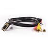 1,5M VGA zu 3RCA Kabel Vergoldetes AV-Konverterkabel mit Magnetring für TV Computer PC Tablet Video-Audio-Adapter zur Verlängerung