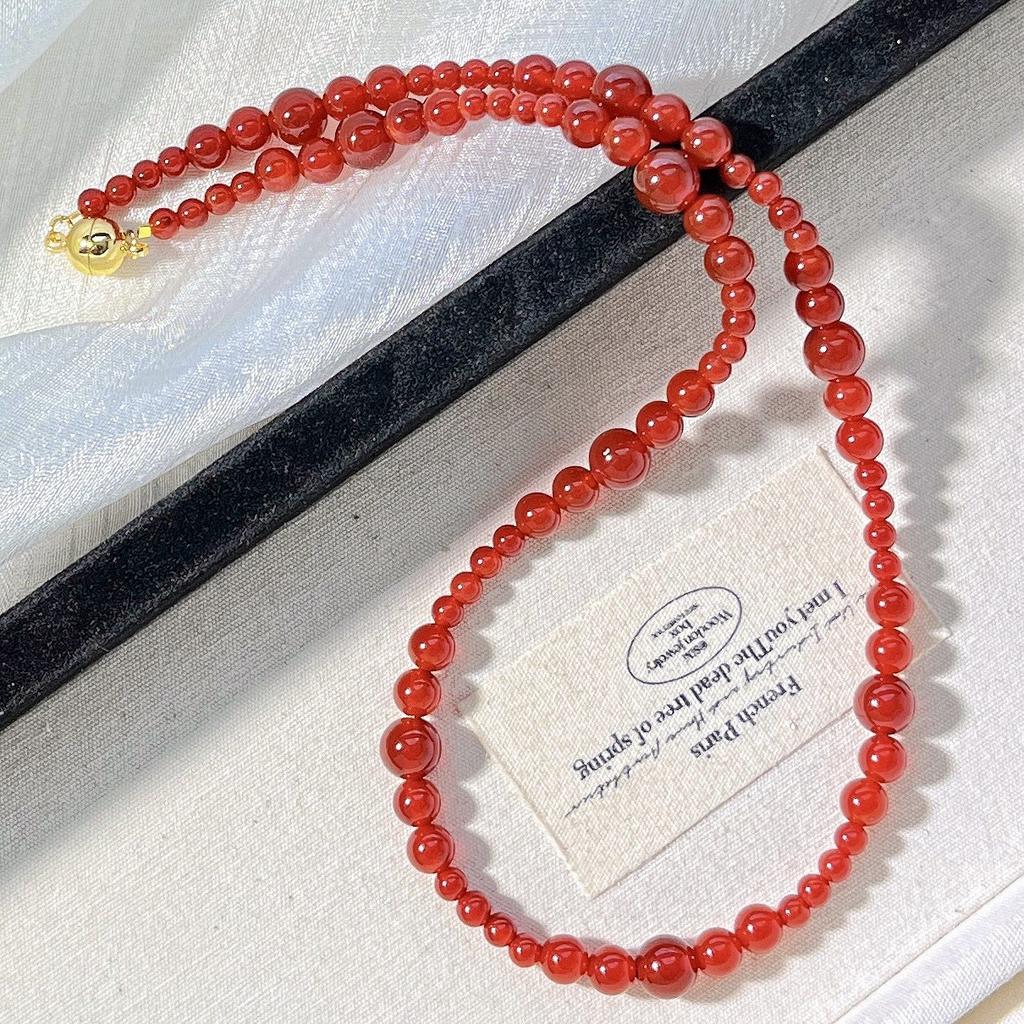 Natural Chalcedony Design Necklace Collarbone Chain