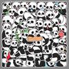 50 Cute Panda Cartoon Animal Stickers for DIY Journals, Notebooks & Water Bottles