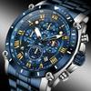 OLEVS Men Watch Top Brand Luxury Watch Men Stainless Steel Waterproof Sport Quartz Chronograph Wrist Watch