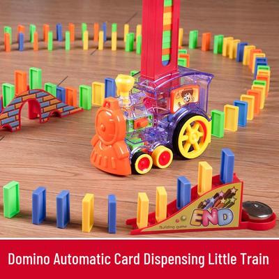 Douyin Transparent Domino Train: Automatic Electric Educational Toy