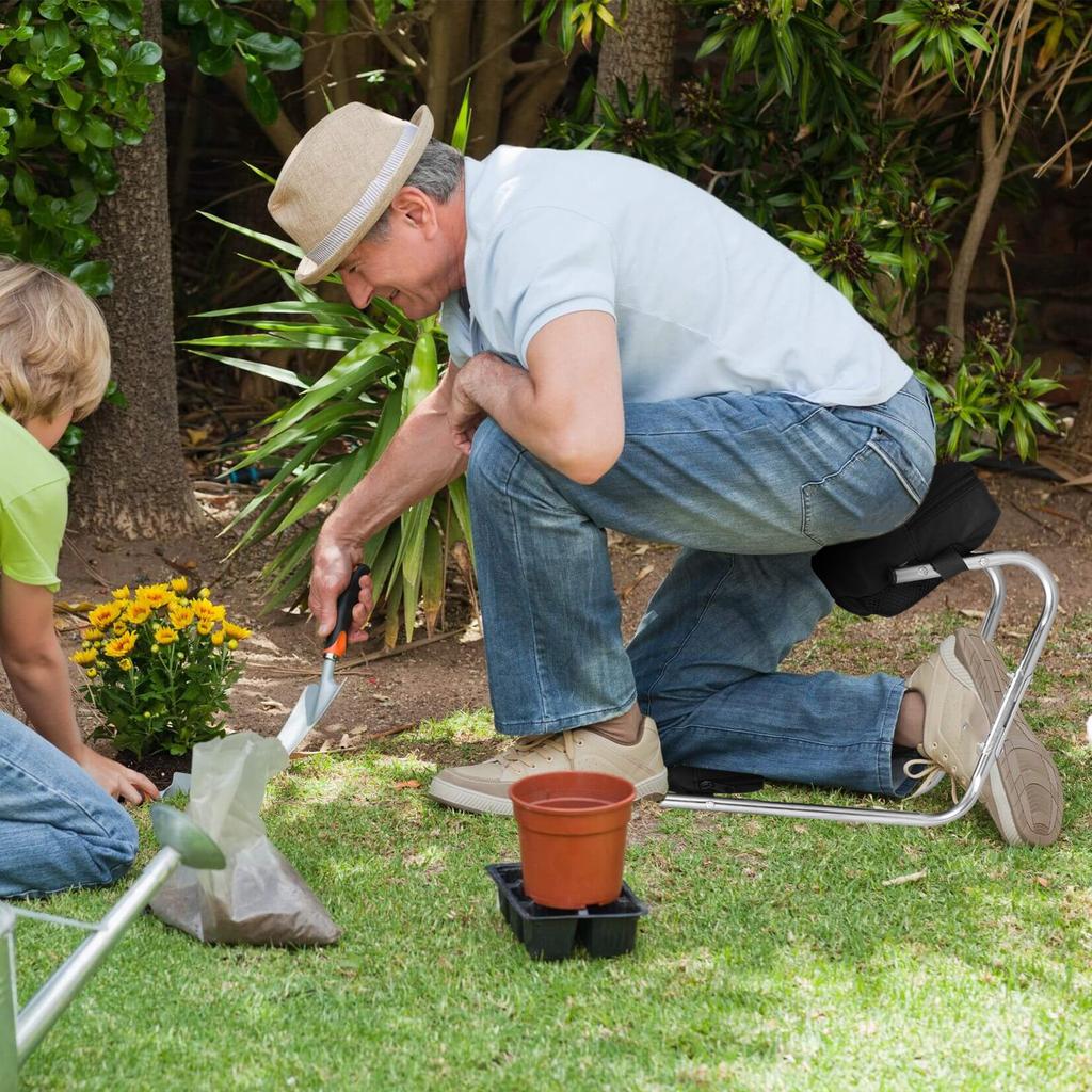 Portable Garden Kneeler Seat Chair Wearable Foam Knee Pad Mat Cushion for Gardening Mechanics Work Protecting Knees Garden Stool