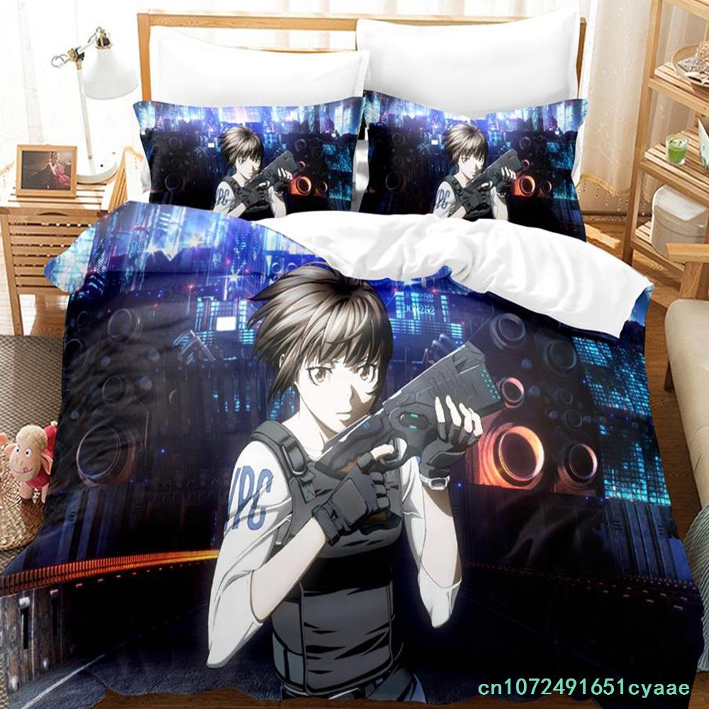 2023 Psycho Pass Bedding Set Single Twin Full Queen King Size Bed Set Adult Kid Bedroom Duvetcover Sets Anime Parure De Lit Bed