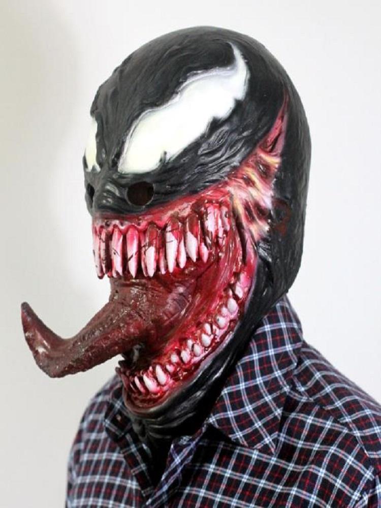 Superhrdina Film Cosplay Hlava Kryt Hrůza Maska Monstrum Kostým Na Halloween Párty Strašidelný Dům Žert Prop Jazyk Dlouhý