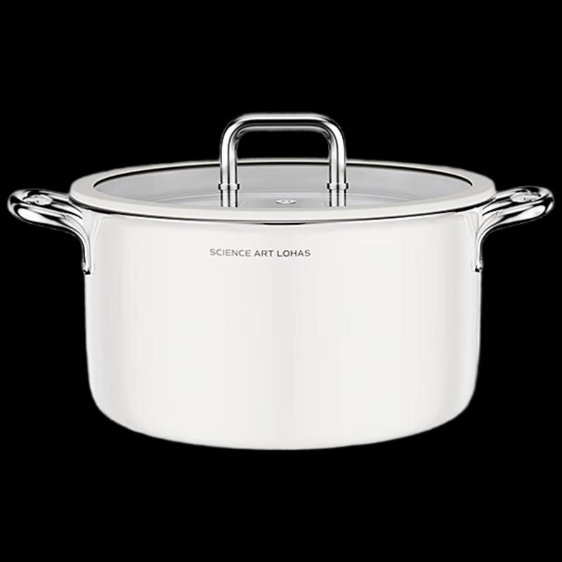 DUMIK Ceramic Stainless Steel Soup Pot