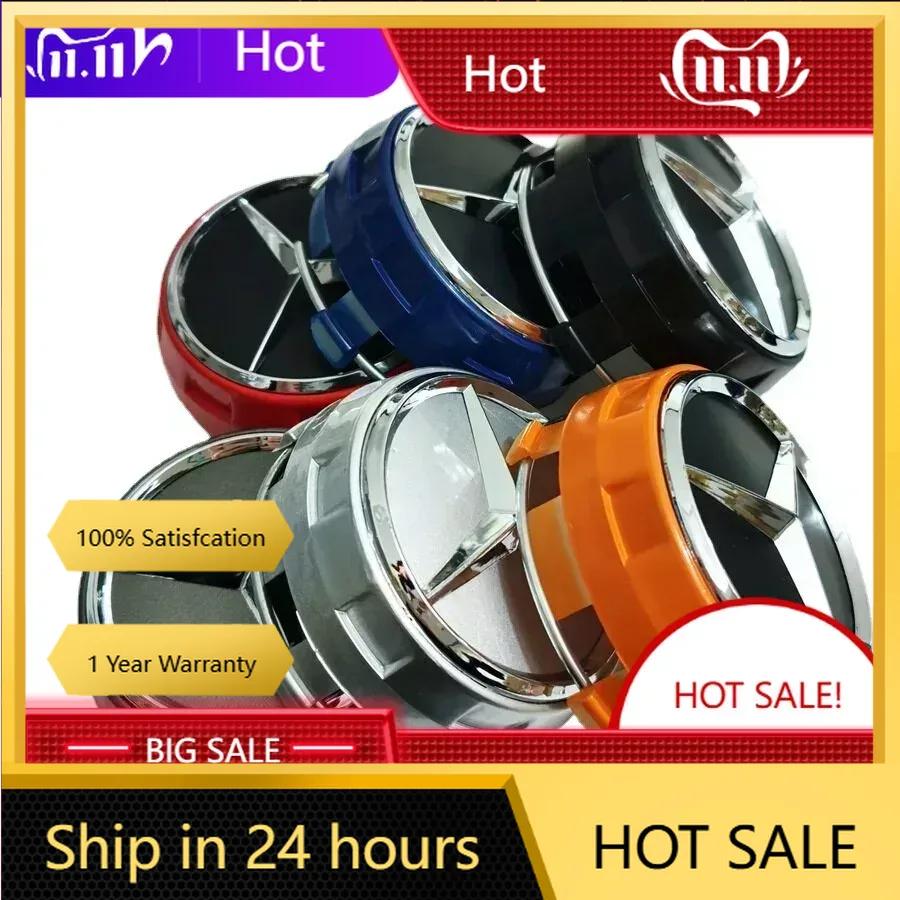 C200 E200 Novo 2025 Para Mercedes Benz 4 peças/conjunto Tampa de cubo de roda de 75 mm Tampa de cubo alta Para Mercedes Benz A45 CLA45 C63 GLA45 Edição 1 Alta