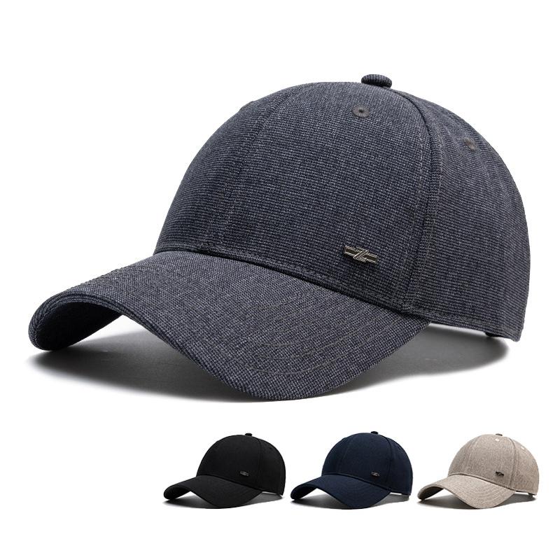 

Men Baseball Cap Middle-Aged and Elderly Dad Cap Spring Autumn Sun Hat чёрный