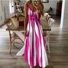 Women's Summer 2026 Color Block Print Loose Sling Dress