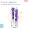 Luvlap Joy Star Baby Self Feeding Spoon Set Soft Silicone Tip BPA Free Toddler Utensils Pack of 2 Pcs Magenta White