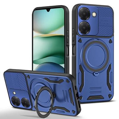 כיסוי מגן עמיד בפני זעזועים עם מעמד ל-Xiaomi 14T 15 15T Poco C75 C85 X7 M6 M7 Pro 5G F7 Redmi 15C 15 A5 14C Note 14S 14 13 מחזיק טלפון לרכב טבעת תושבת כיסוי טלפון