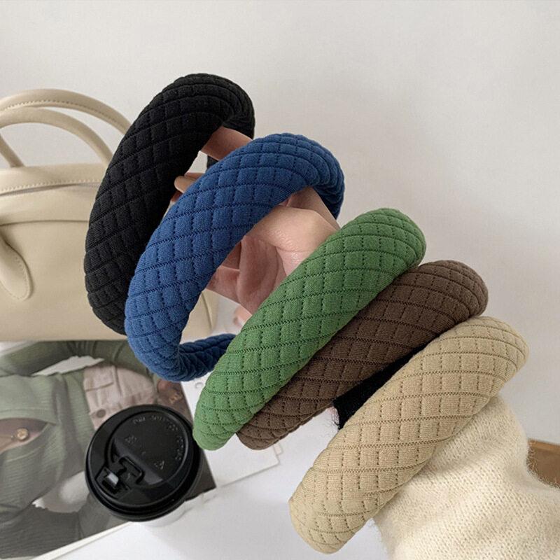 Fashion Padded Headband Thickened Wide Edge Hair Clip Vintage Pineapple Pattern Headband Girls Women Hair Accessories