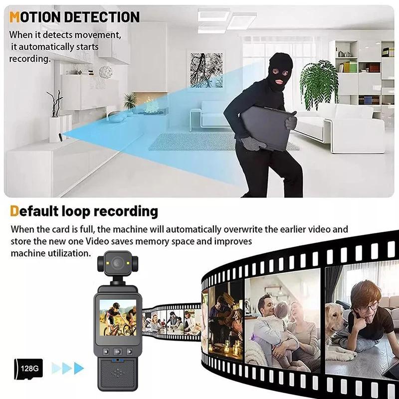 1080P HD WIFI Digital Video Portable Mini Portable Handheld Law Enforcement Recorder 270° Rotatable Lens Outdoor Sports Camera