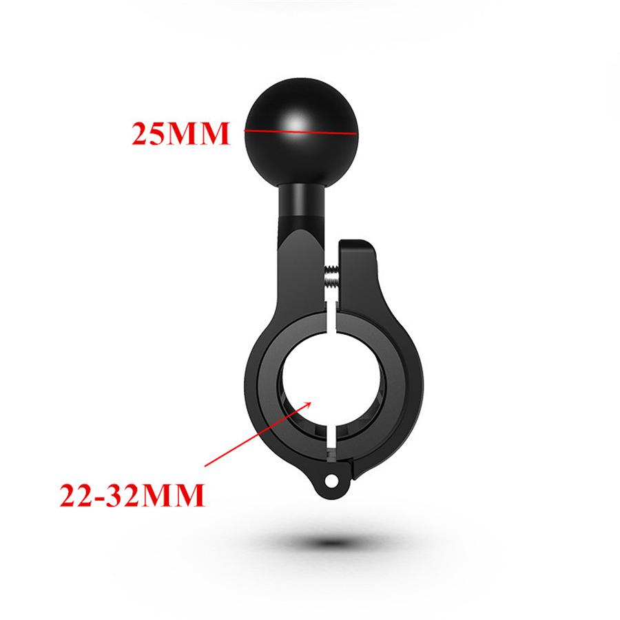 Aluminum U-Bolt Handlebar Rail Mount Base W/ 1" B-Ball Motorcycle Bike