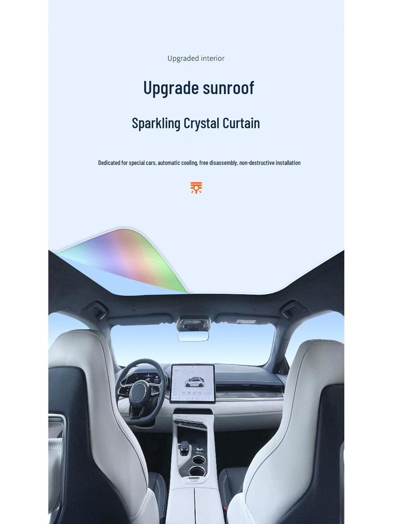 Zeekr 001 Sunroof Sunshade: Ice Crystal Heat Insulation & Privacy Board for 2024-2025 Models