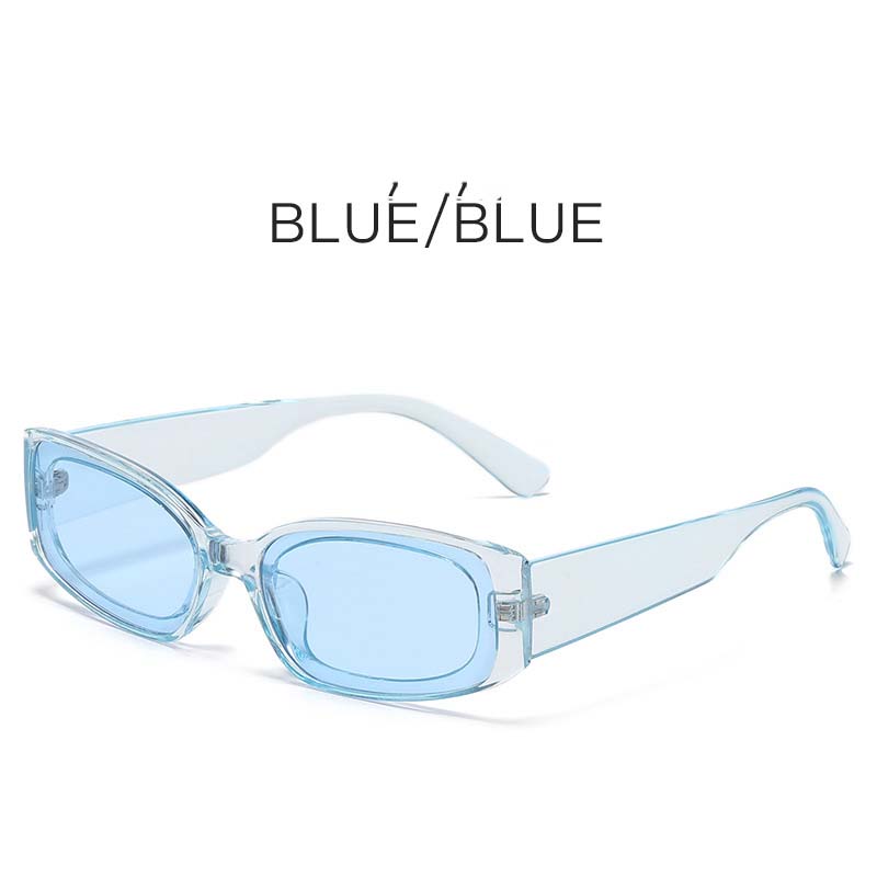 Rectangle Sunglasses Women Luxury Small Frame Glasses for Men Vintage Square Cat Eye Jelly Color Oculos De Sol Feminino