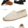 Scarpe da Ginnastica Slip-On in Tela con Suola in Canapa: Unisex, Intrecciato in Paglia, Casual, Disponibile in Taglie Grandi
