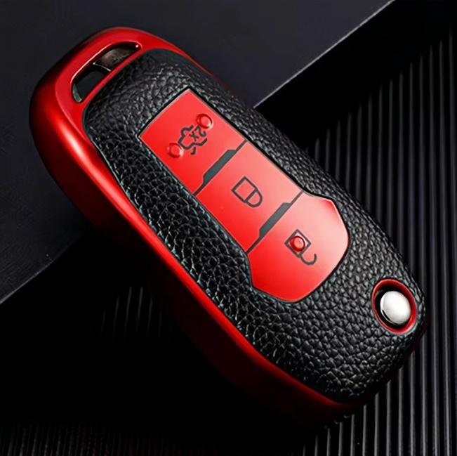 

Новый чехол для ключа-пульта автомобиля из ТПУ кожи для Ford Fusion Fiesta Mondeo Ecosport Kuga Escort Everest Ranger F150 Защитная оболочка красный