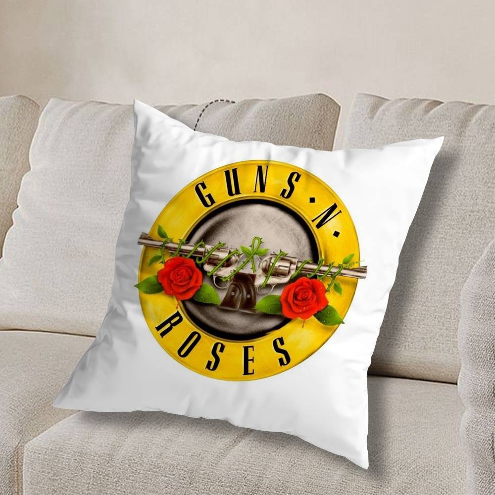 B-Band Guns N Roses Catchy Pillow Case Sofa Living Room Bedroom Headboard Backrest Cushion Square Cushion Nap Time