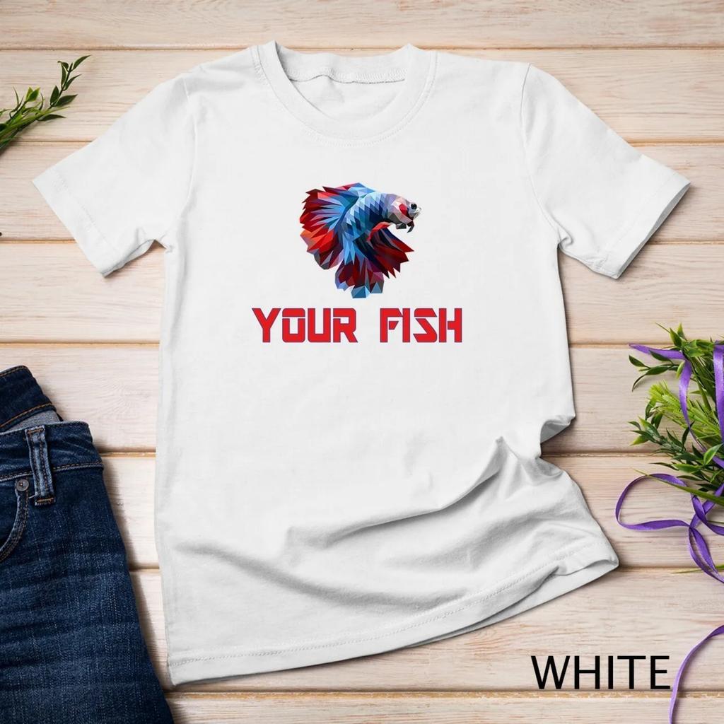 Cute Geometric Betta Fish Dad Mom Boy Girl Birth Day T Shirt