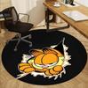 Garfield Pattern Round Rug, Indoor/Outdoor Mat, for Picnic, Gameroom, Bedroom, Office, Living Room, Home Decor Carpet, Birthday Gift