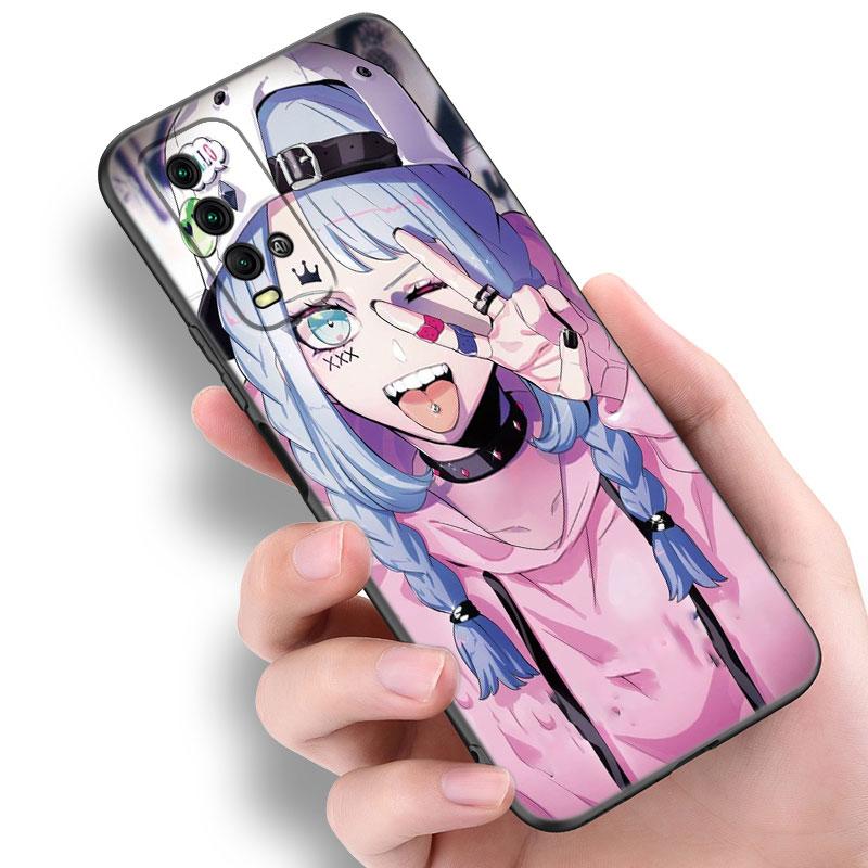 Anime Vaporwave Glitch Phone Case For Xiaomi Redmi Note 5 6 9T K20 K40 K50 Pro 7A 8A 9A 9C 9i 10A 10C A1 S2 TPU Black Cover