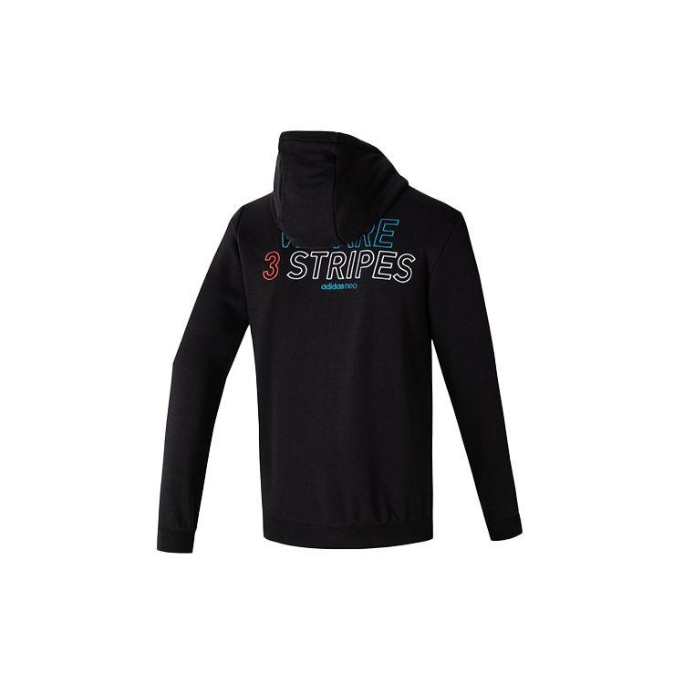 Adidas Neo Logo Print Casual Sport Jacket Men Jackets Black FQ2100