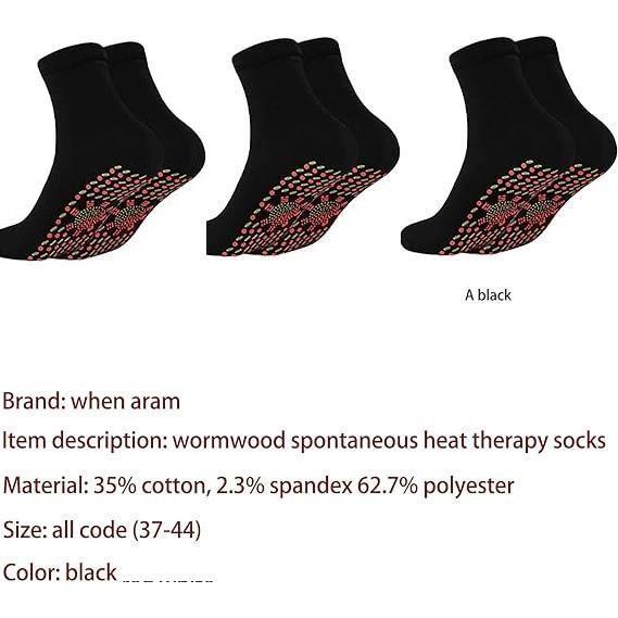 Chaussettes Chauffantes - Auto-Chauffante - Noir - Running - Sports d'hiver