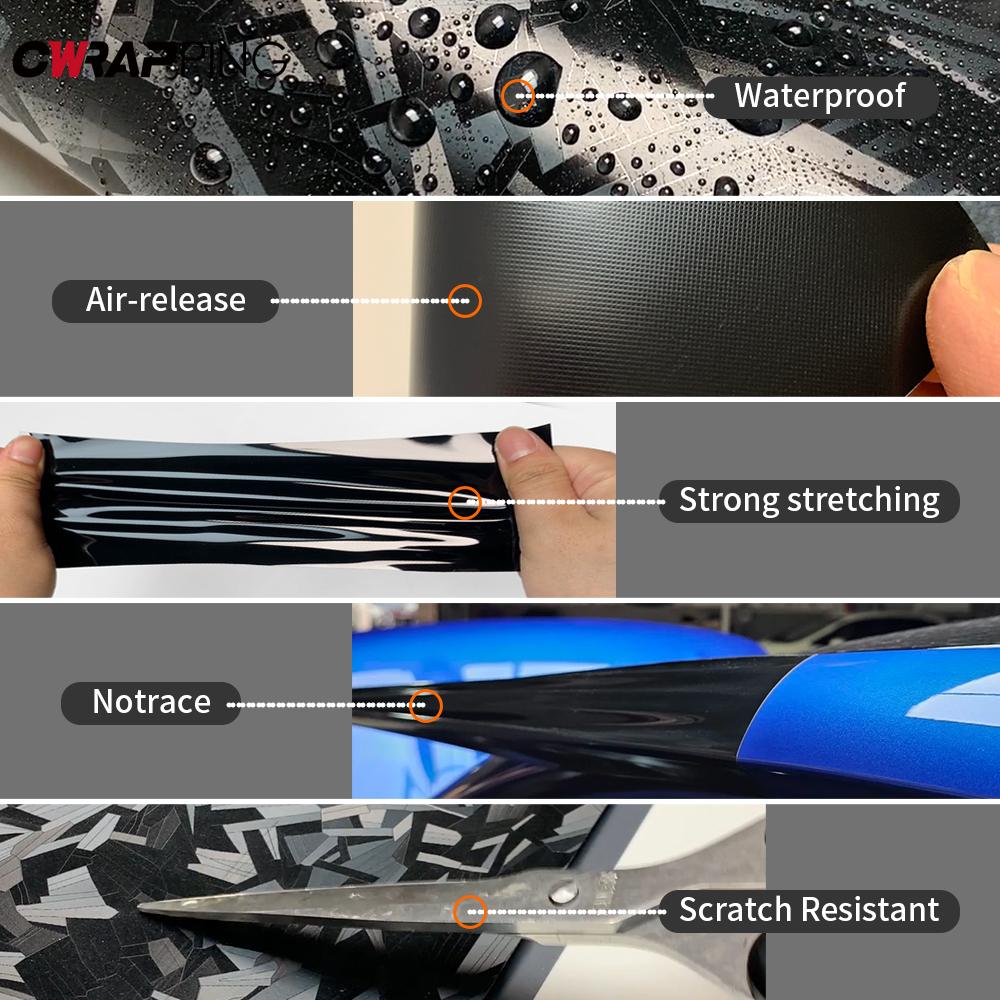 Matt Black Forged Carbon Adhesive Vinyl Motorcycle Vehicle Sticker on The Hood Wrapping Car Stickers Decals for Car Accessories