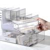 Transparenter Acryl-Schreibtisch-Schubladenorganizer - Staubdichte Schreibwaren-Aufbewahrungsbox mit freien Kombinationsmöglichkeiten