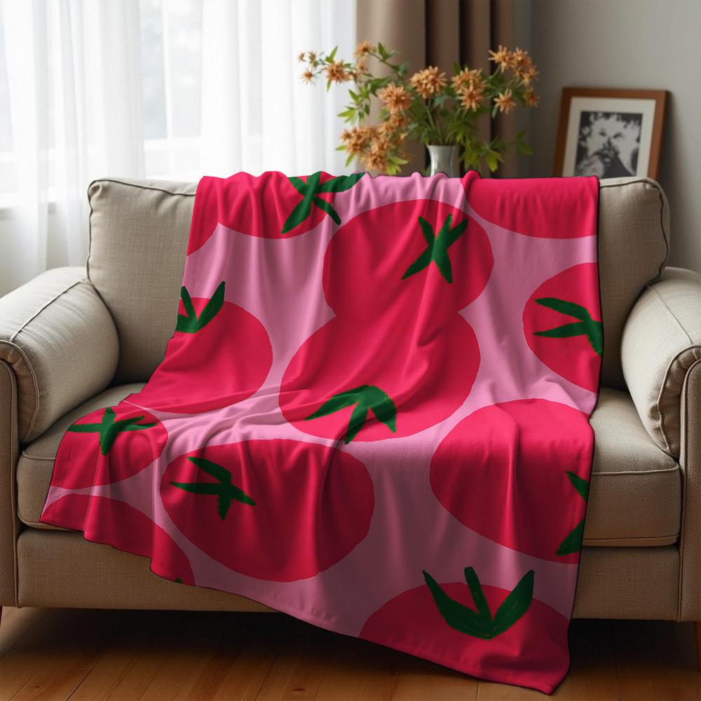 Bubble Pink Daisy Grid Tile Cartoon Anime Print Flannel Blanket Soft Warm Throw for Kids Bedroom Sofa Christmas Office Car