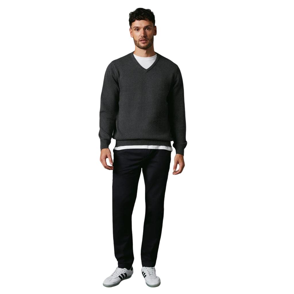 Maine Men's Premium Cotton V Neck Jumper