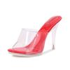 Transparent Crystal Heel High Heel Sandals Fairy Wind Fine Heel Fish Mouth Cool Slippers Summer Model Catwalk Sexy