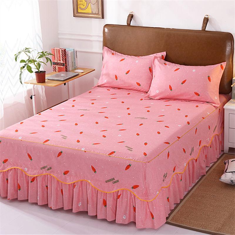 Double Bed Skirt Cotton Bedspreads Cover King Queen Size Bedspread On The Bed1.2/1.5/1.8/2.0M Summer Dustproof Bed Decorations