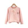 Girls' Stylish Korean-Style Knit Cardigan Sweater – Long-Sleeved, Spring/Autumn Academy Look