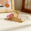 Elegant Floral Claw Hair Clip for Women - Sophisticated Bangs & Side Hair Accessory