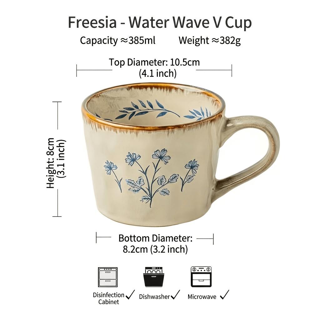 

Large Capacity Cup Orange Cup Vintage Kiln Change Mark Cups Afternoon Tea Water Cups Souvenir Single Ear Handle Design as show