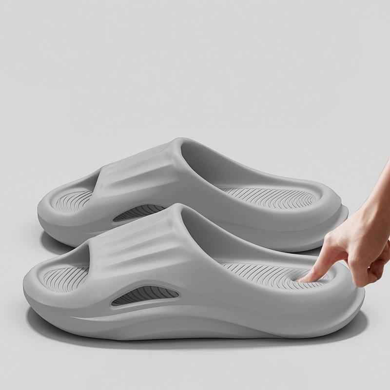 Non Slip Eva Indoor Slide Shoes Women Summertime Comfort Cloud Thick Bottom Bedroom Slide Shoes Plus Size 45 Couple Home Slides
